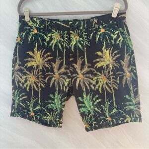 Scotch & Soda Men’s 34 Amsterdam Couture Jungle Leaves Palm Trees Shorts